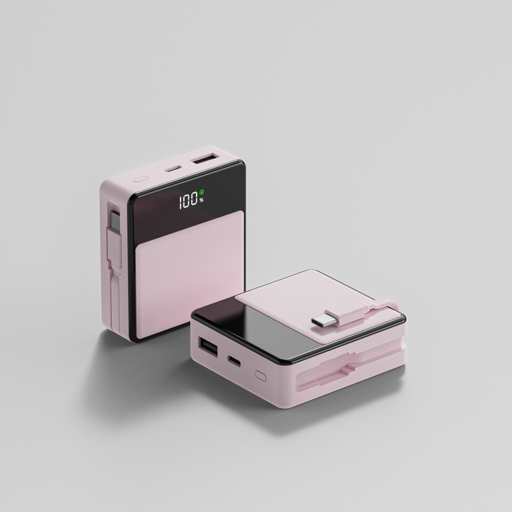 미니덕트 쿼드로 대용량 미니 보조배터리 PD 22.5W 고속충전 10000mAh, 매트 블랙 - 상세 이미지 4