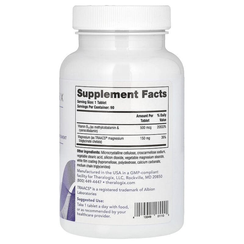 테라로직 램플리어 킬레이트 마그네슘 150mg 90정 B12 Theralogix x 2병 - 상세 이미지 2