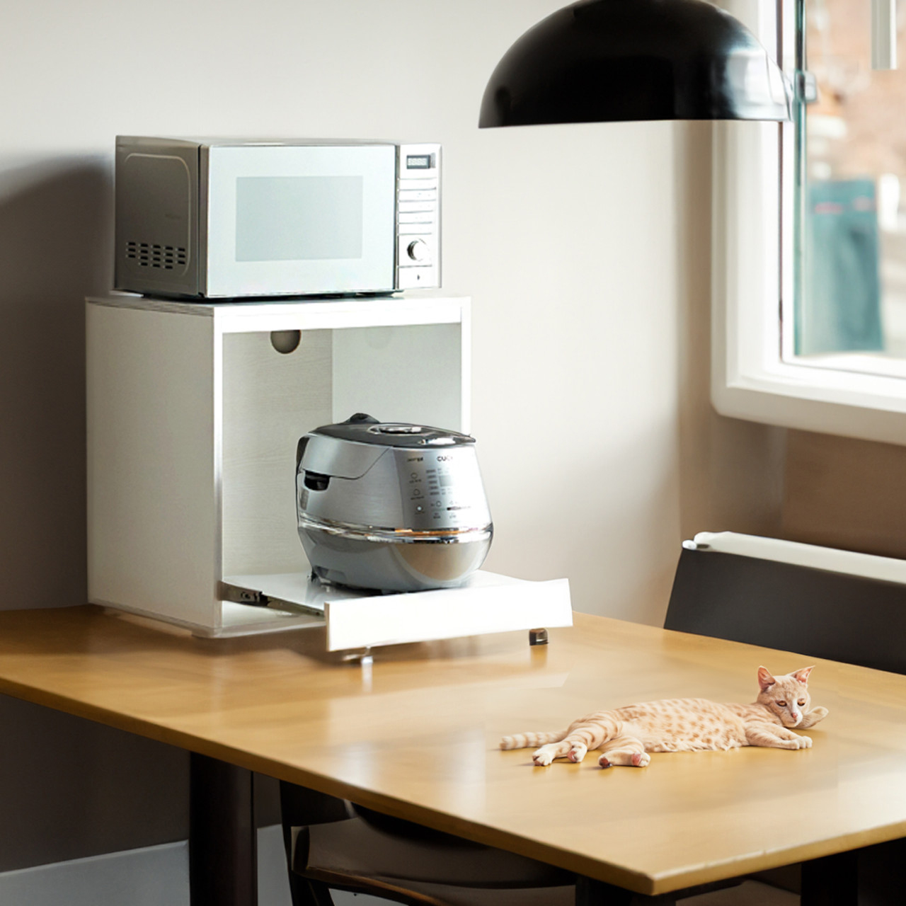 전자렌지수납장 주방 렌지대 수납장 광파오븐 럭스 미니 밥솥선반