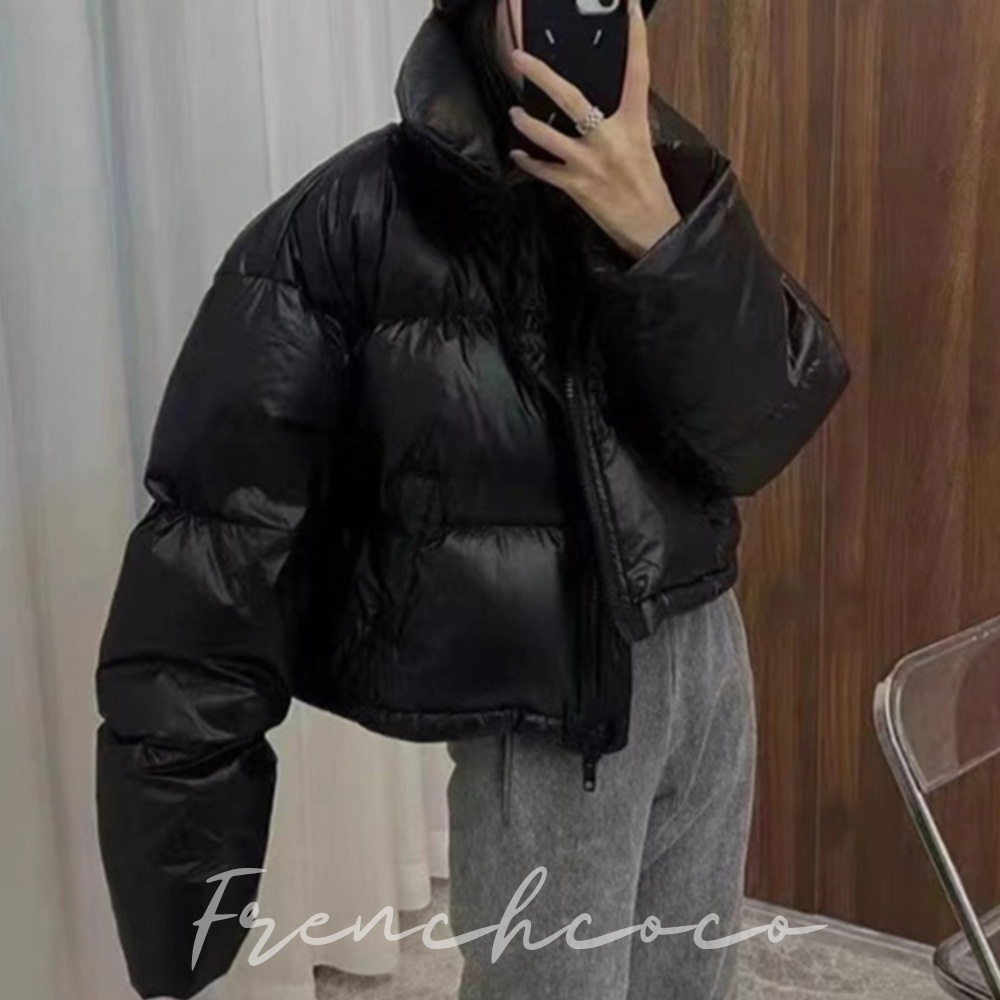 프렌치코코 숏기장 패딩 빵빵한 외출 아우터 - 상품 이미지