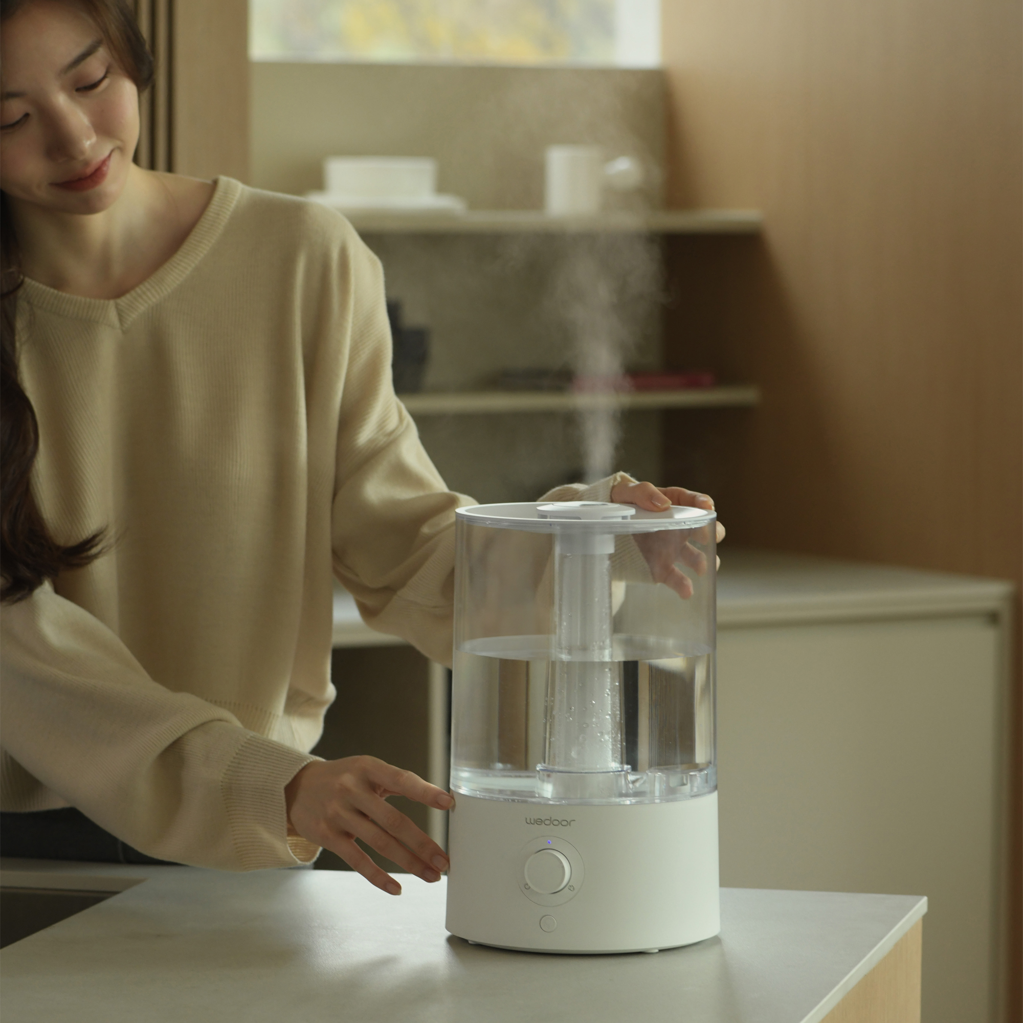 위도어 초음파가습기 대용량 원룸 사무실 무소음 통세척 가습기 아이노크 light