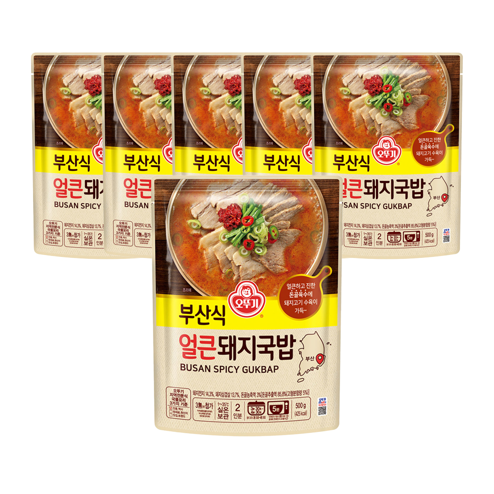 오뚜기 부산식 얼큰돼지국밥 500g 6개 - 상품 이미지