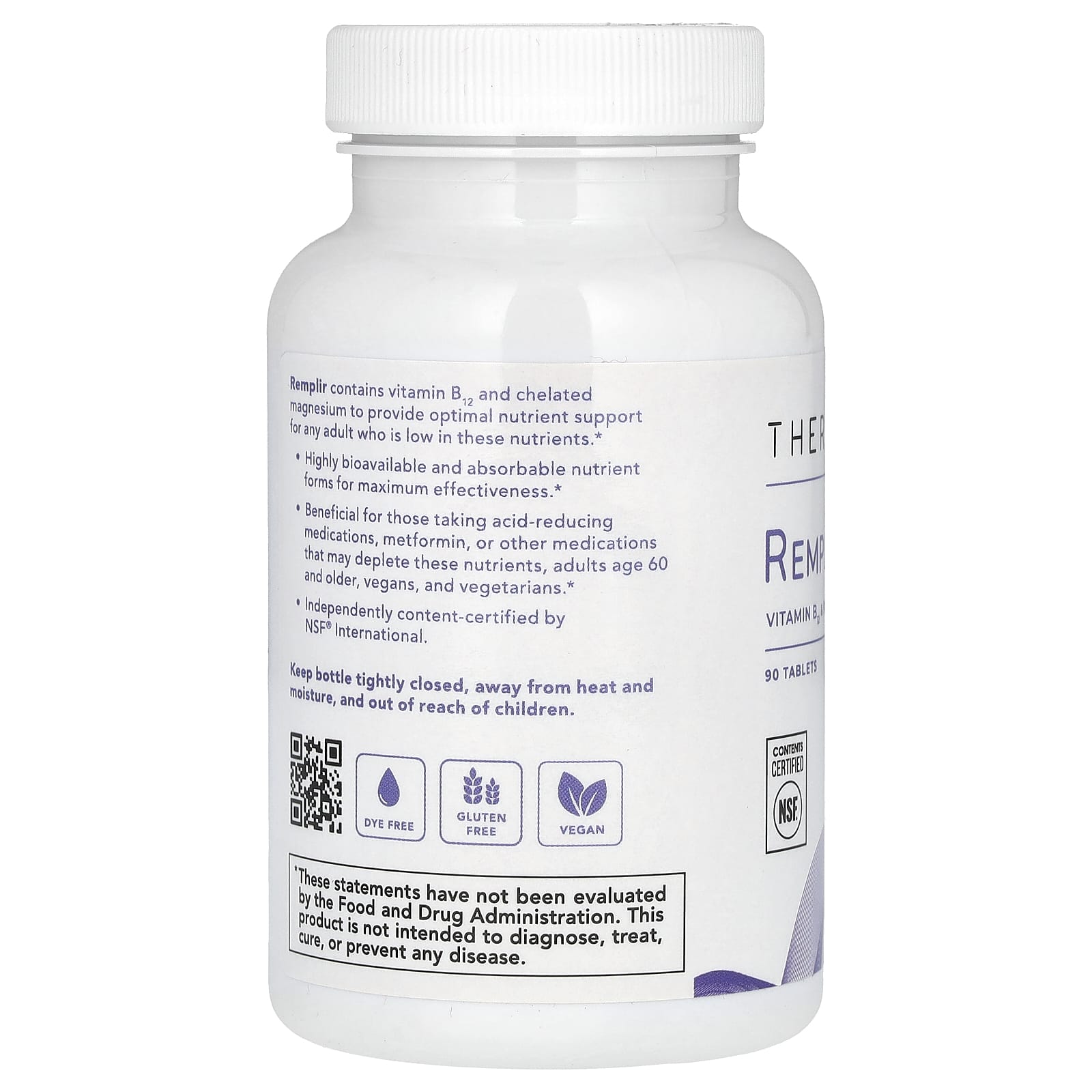 테라로직 램플리어 킬레이트 마그네슘 150mg 90정 B12 Theralogix x 2병 - 상세 이미지 3