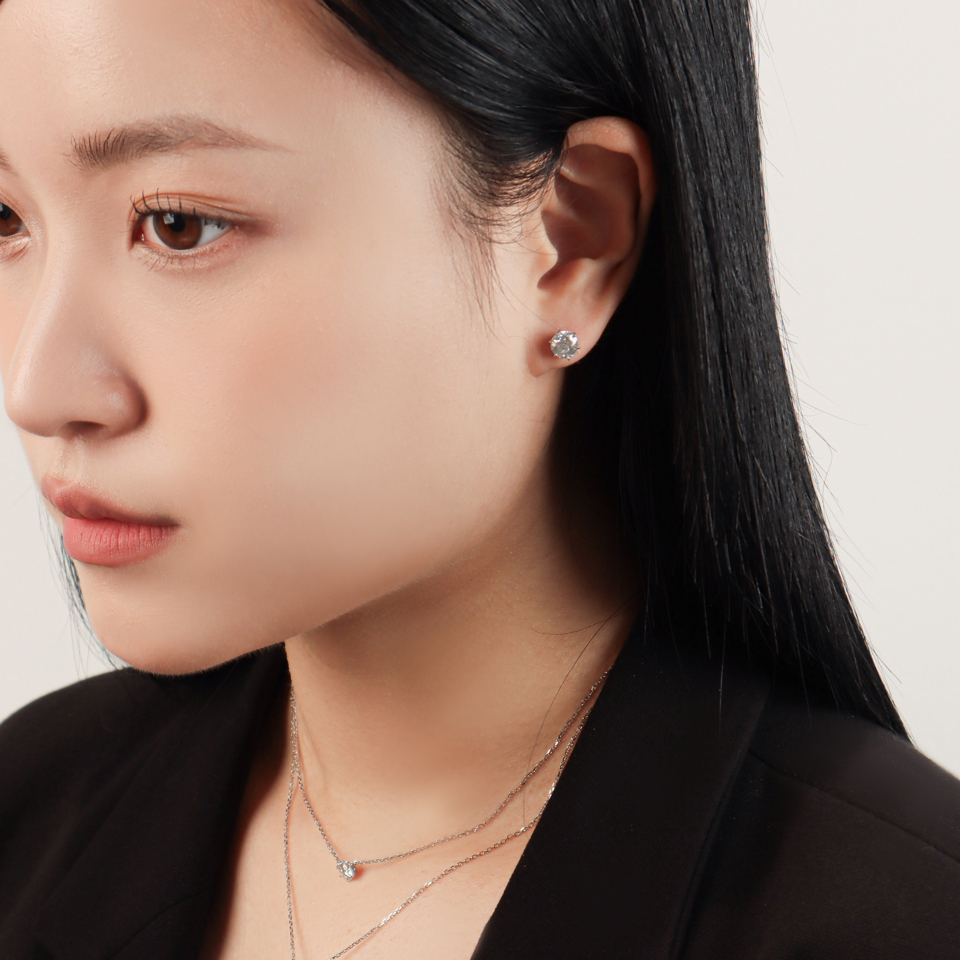 모이사나이트귀걸이 5부 1캐럿 실버 귀걸이 - 상세 이미지 3