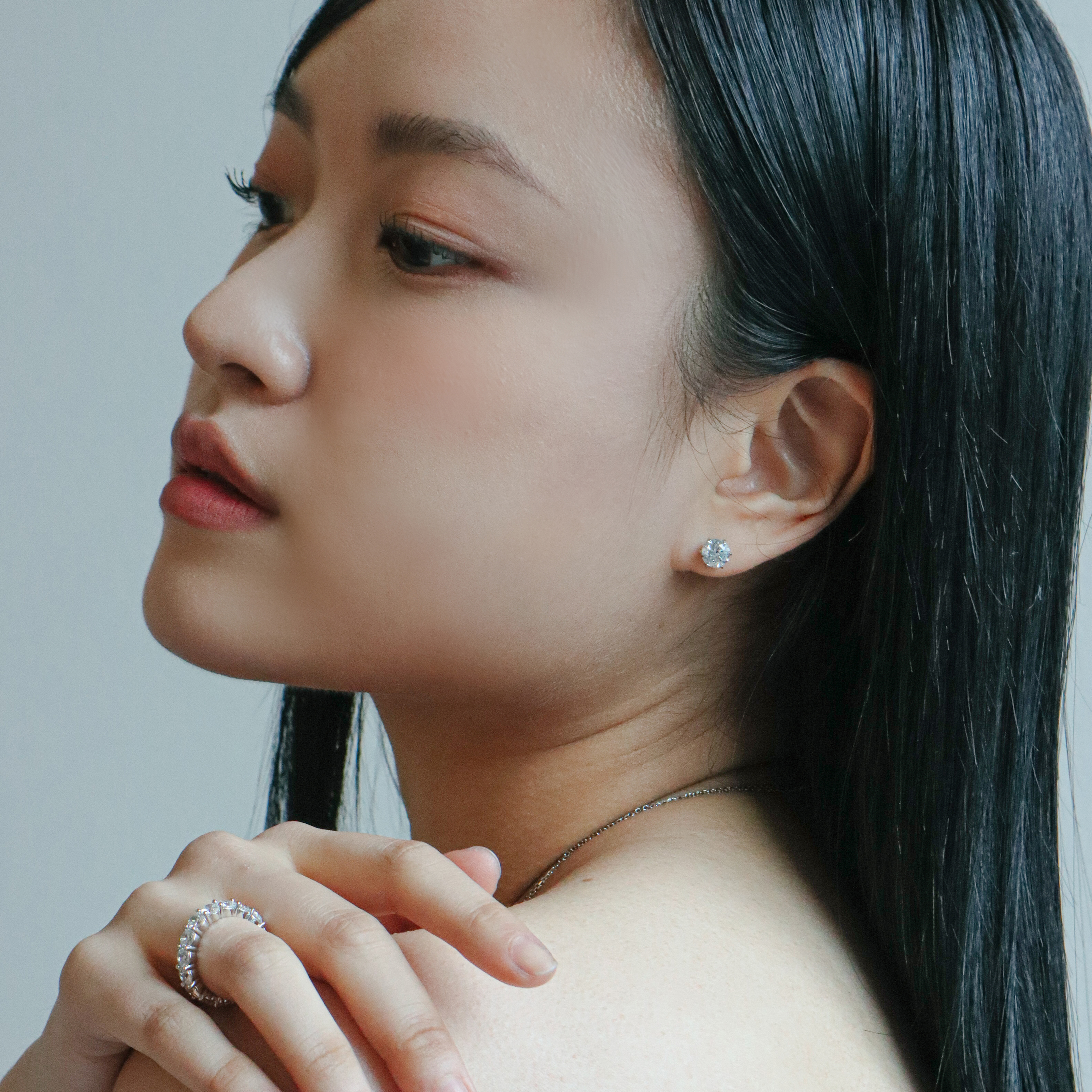 모이사나이트귀걸이 5부 1캐럿 실버 귀걸이 이미지 6