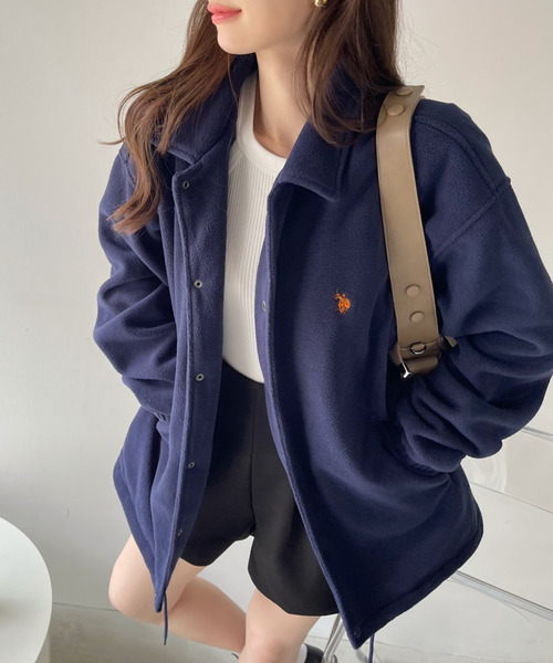 유에스폴로아센 자켓 양털 코치 양털 후리스 남녀공용 85733803 - 상세 이미지 3