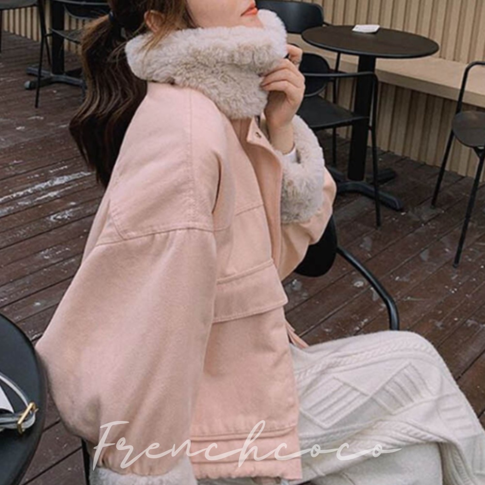 프렌치코코 털안감 패딩 오버핏 아우터 - 상품 이미지