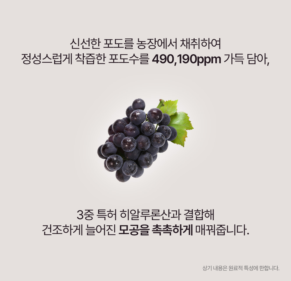 korean grape red bean pore ampoule
