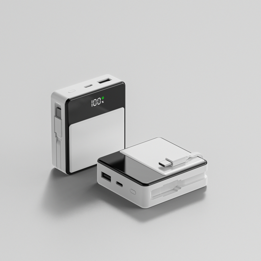 미니덕트 쿼드로 대용량 미니 보조배터리 PD 22.5W 고속충전 10000mAh, 매트 블랙 - 상세 이미지 5