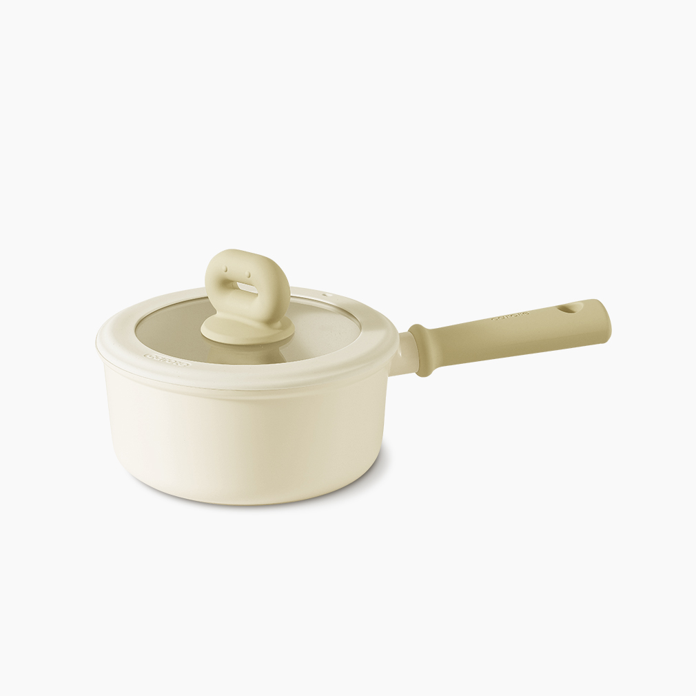 까로떼 리틀빈 인덕션냄비 편수 라면냄비 18cm, 크림옐로우