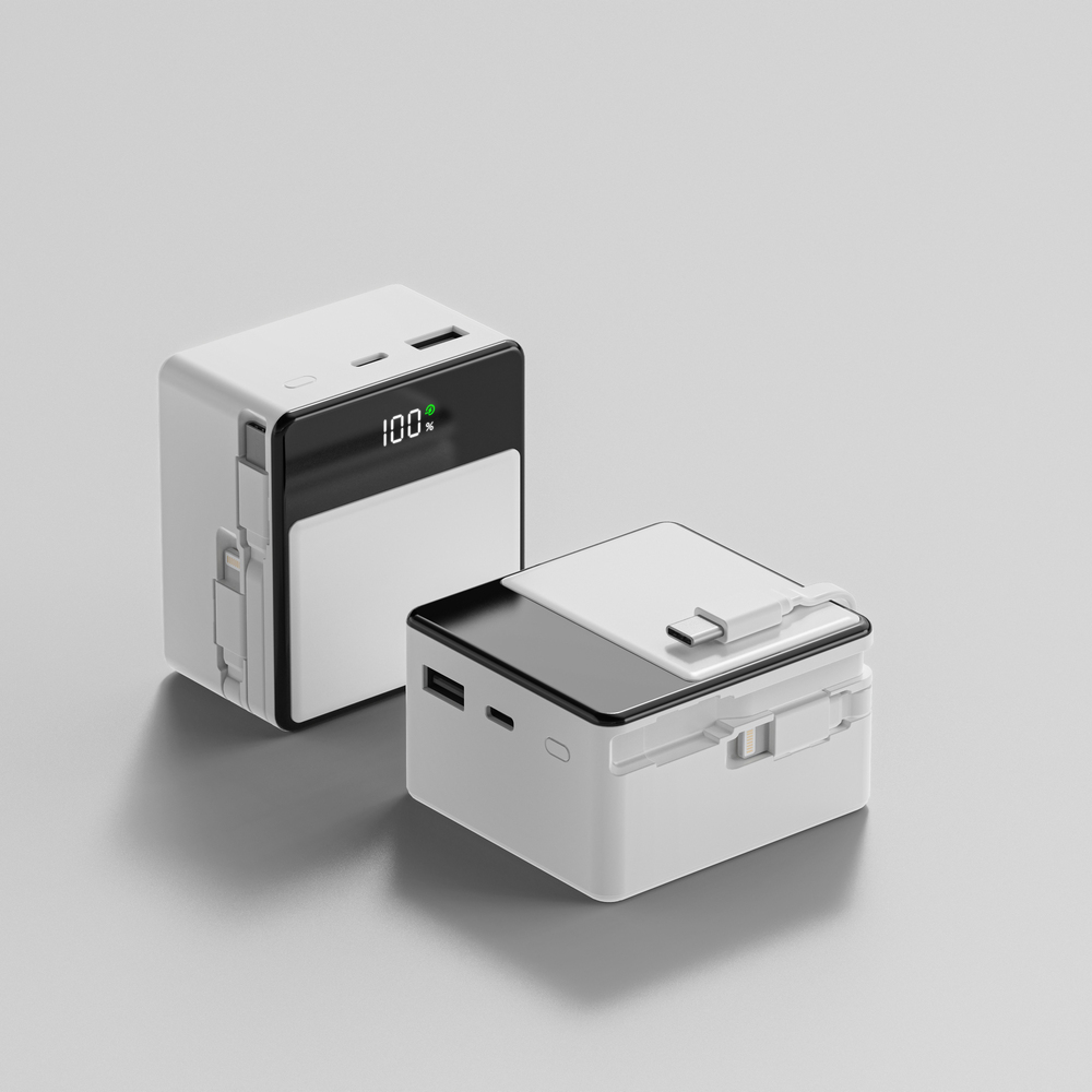 미니덕트 쿼드로 대용량 미니 보조배터리 PD 22.5W 고속충전 20000mAh, 매트 블랙 - 상세 이미지 5