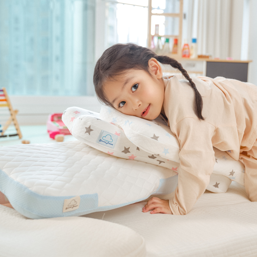 스페셜드림 아기 유아경추베개 듀라론 쿨에어 냉감 기능성커버 뒤척임방지 양방향 와이드 돌아기 상품 이미지