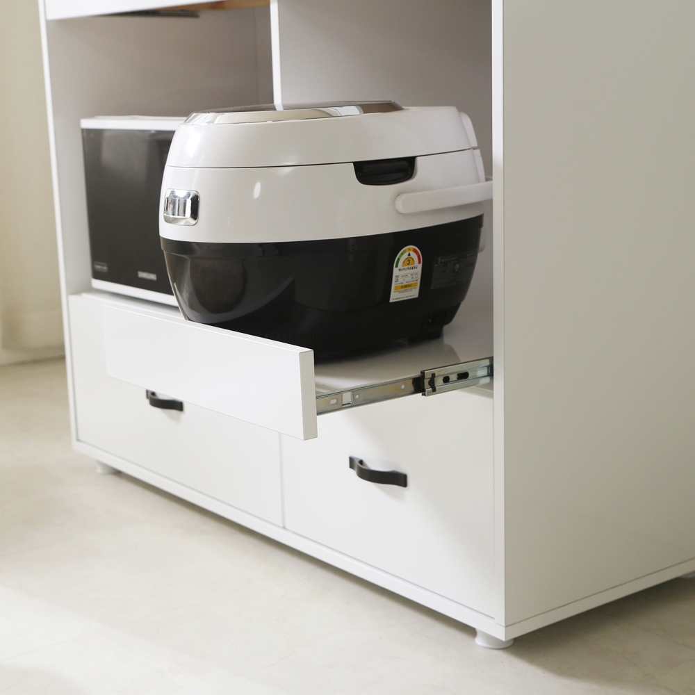 레모노 밥솥레일선반 밥솥장 전자렌지 수납장 선반 다이