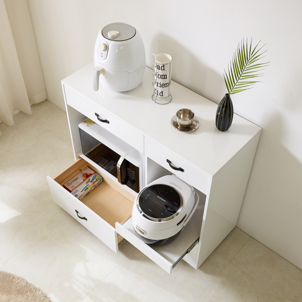 레모노 밥솥레일선반 밥솥장 전자렌지 수납장 선반 다이