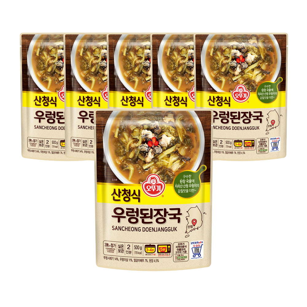 오뚜기 산청식 우렁된장국 500g 6개 - 상품 이미지