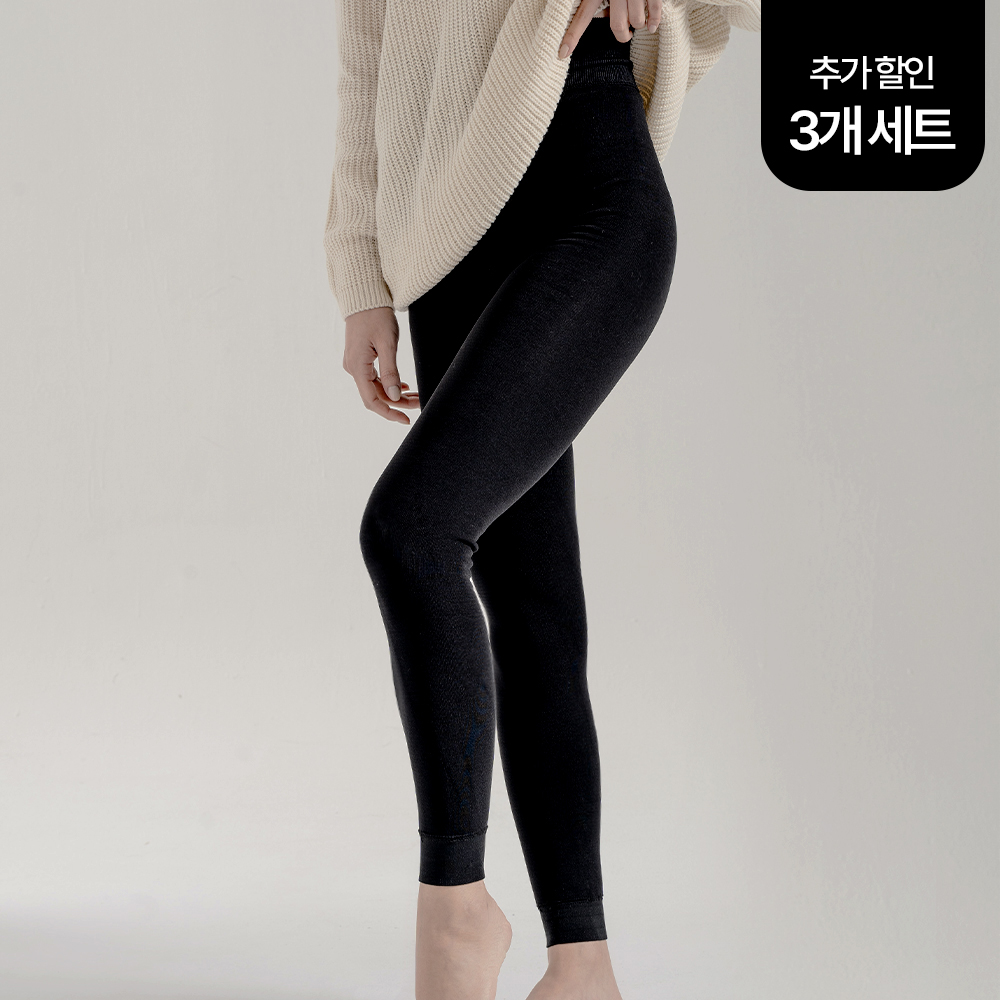 [2+1] 슬림핏 타이즈 양모 레깅스 유발 무발 - 상품 이미지
