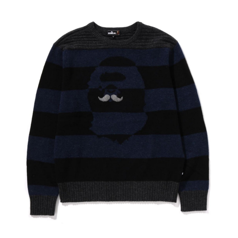 베이프 니트 STRIPE JACQUARD SWEATER 7K80-120-301 - 상품 이미지