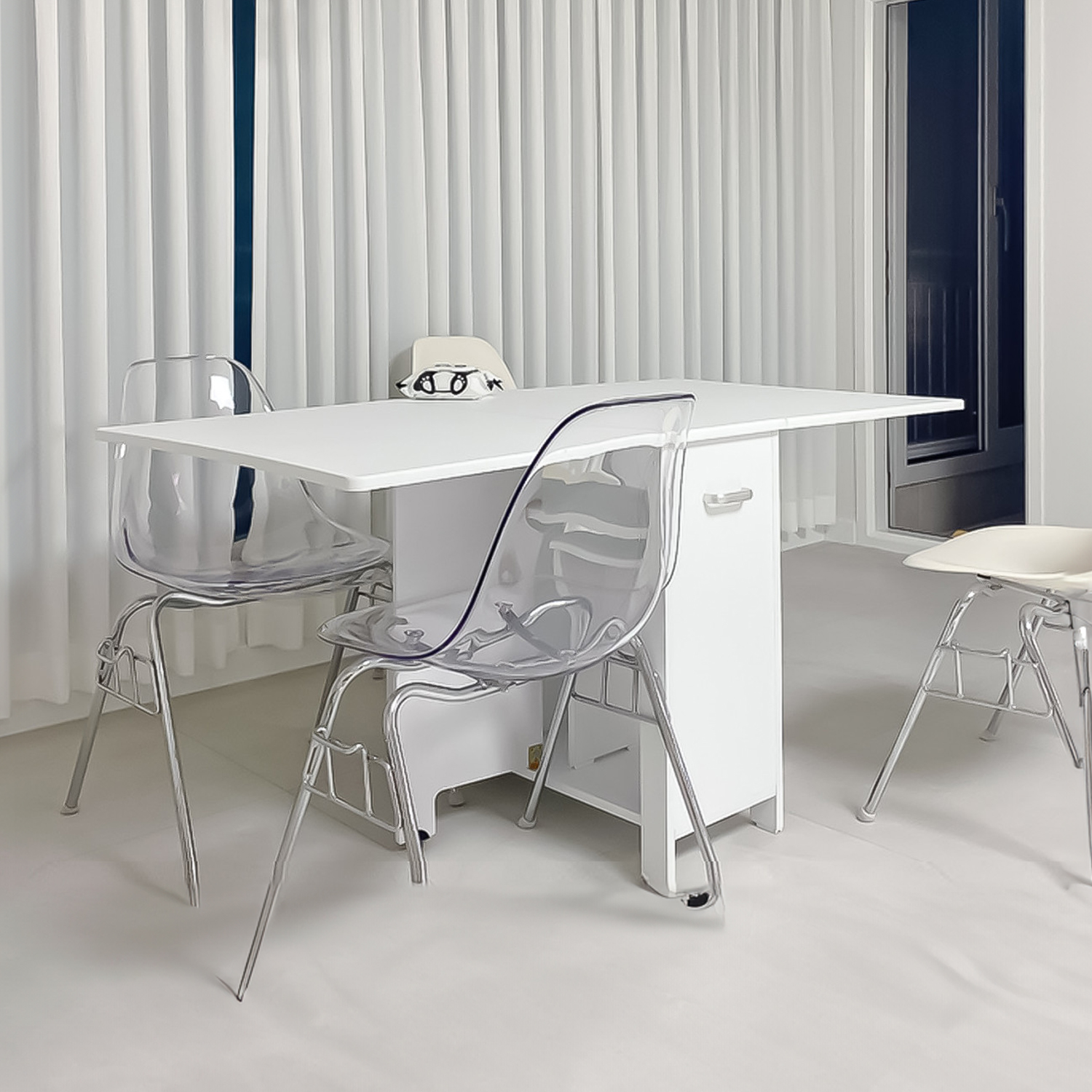 접이식 식탁 확장형 테이블 미니 2인 원룸 식탁 멤브레인