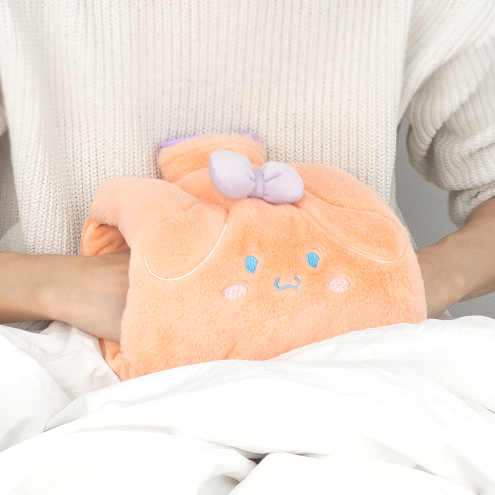 토끼 보온물주머니 온찜질팩 핫팩 온수 온열 복부 손목 커버 핑크 - 상세 이미지 2