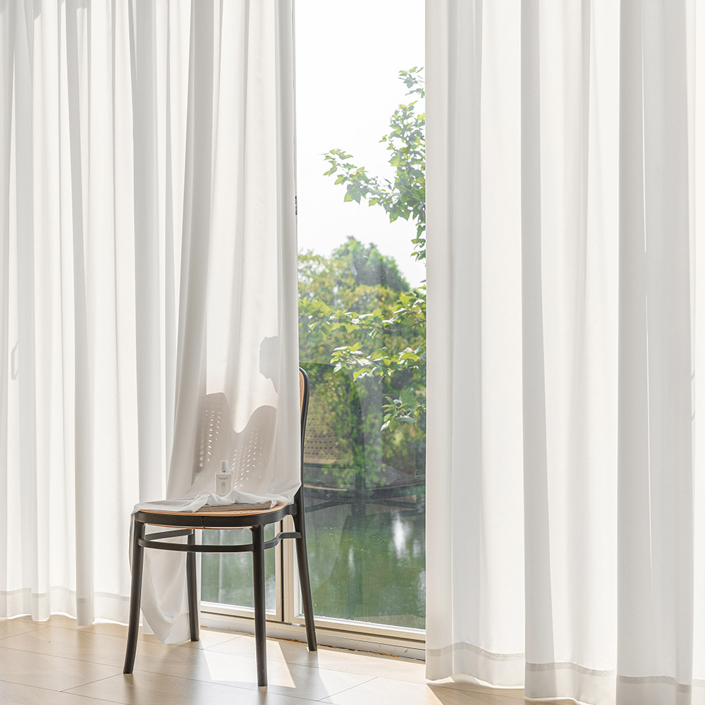 [맞춤제작] 더초이스 소프트 맞춤 핀형커튼 거실커튼 비침없는 암막 차르르 쉬폰커튼 아일렛형