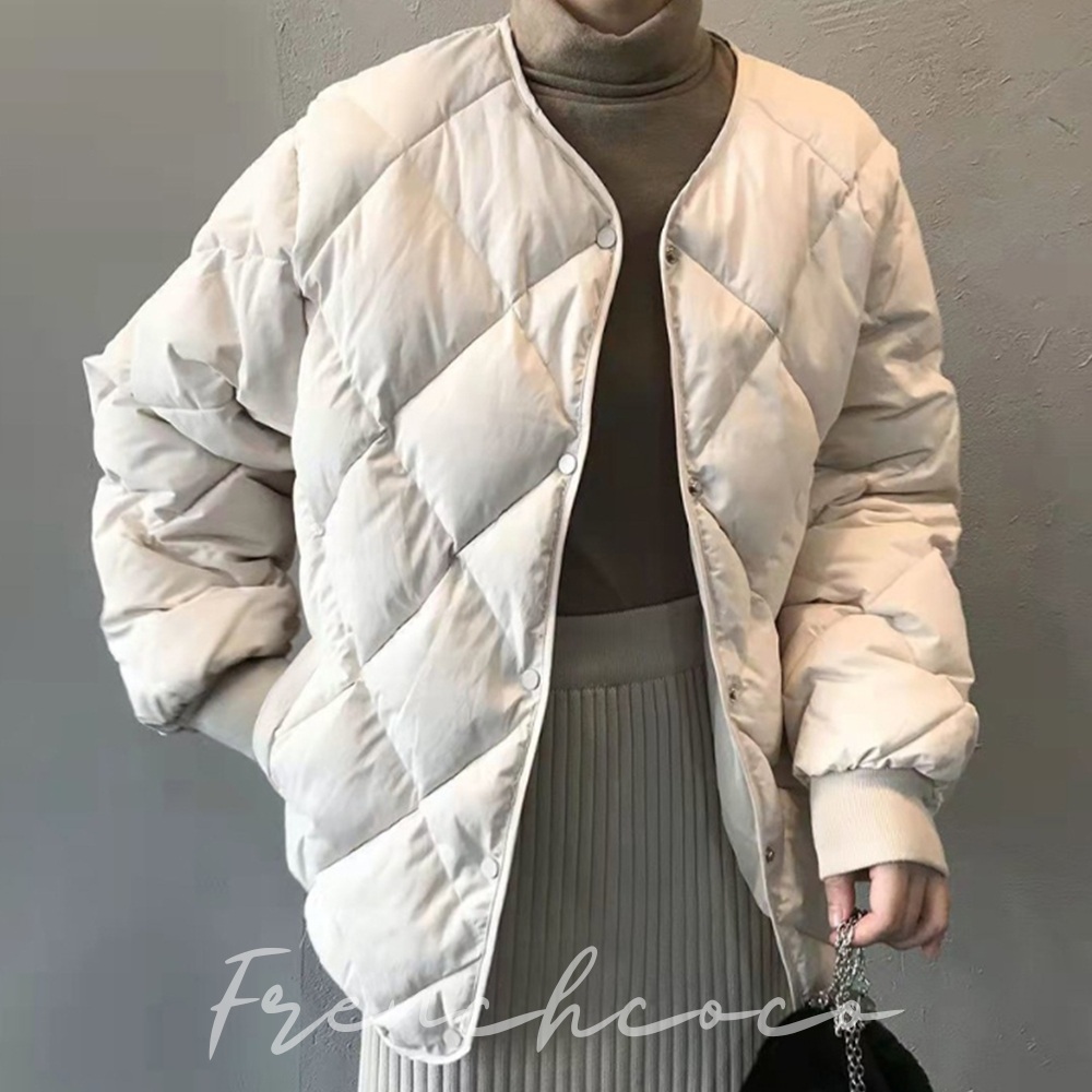 프렌치코코 퀼팅 패딩 누빔 경량패딩 겨울 깔깔이 잠바