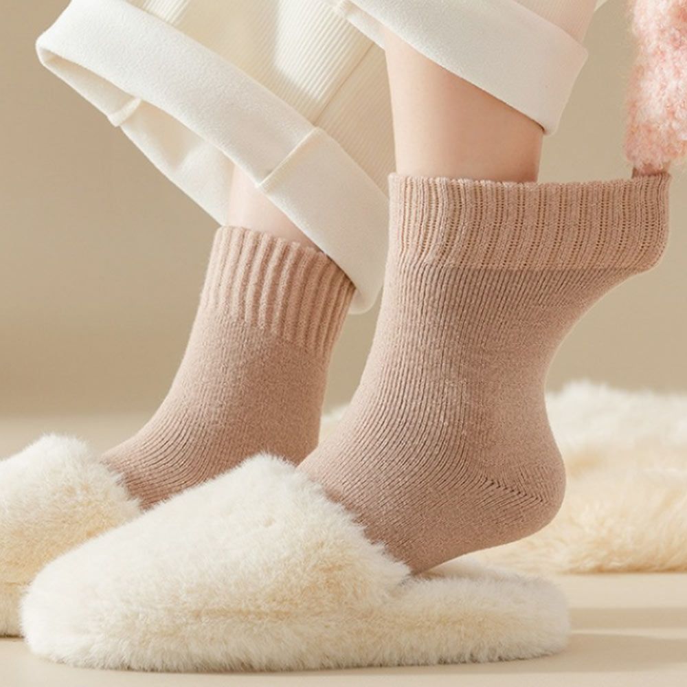 여성 무압박 수면 양말 임산부 수족냉증 발열 보온 기모 덧신 털 극세사 두꺼운 발시려운 귀여운