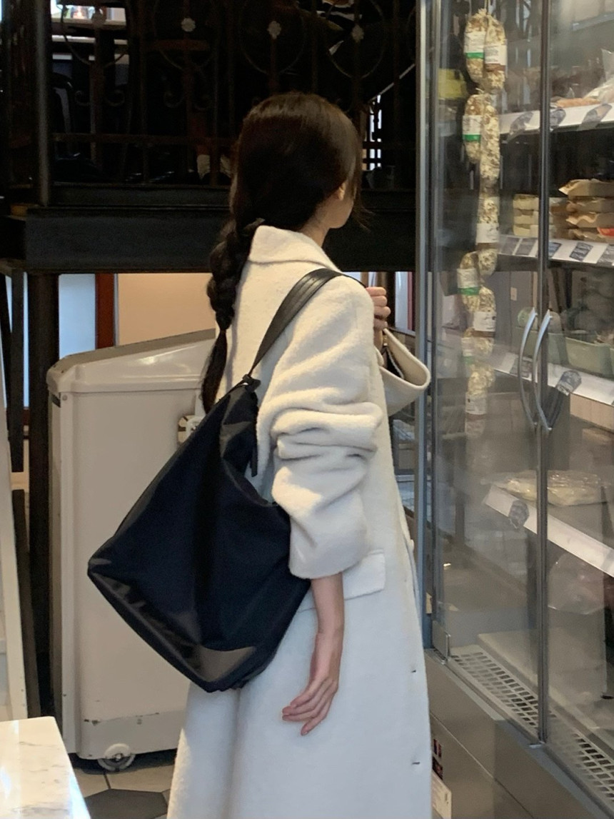 [블랙/크림 당일]  vergamot 베르가못 로우 울 알파카 부클 발마칸 롱 핸드메이드 코트 3color 상세 이미지 19