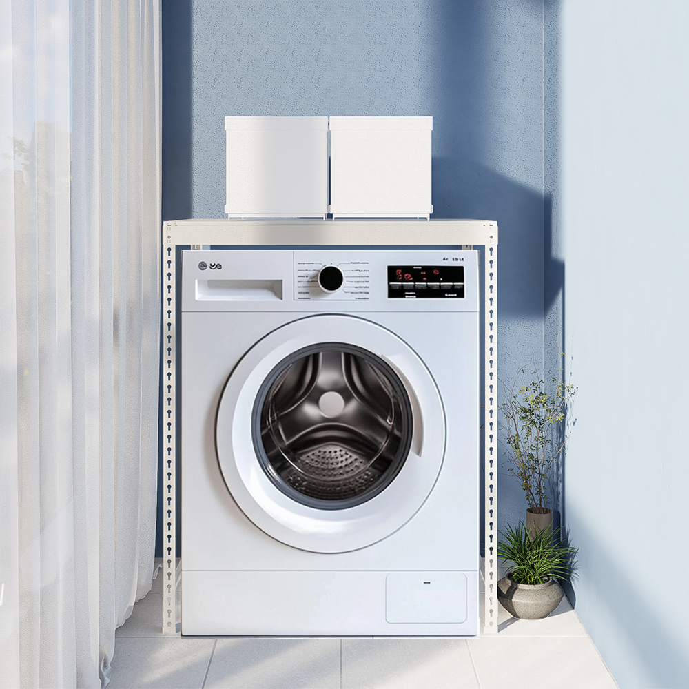 세탁기선반 LG 삼성 드럼 건조기 통돌이 김치냉장고 위 앵글 랙 8030120 1.5단