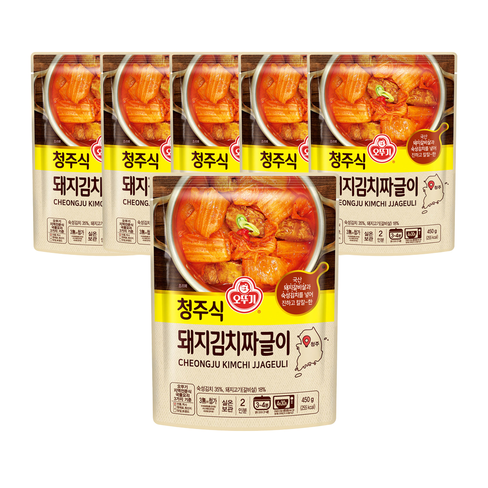 오뚜기 청주식 돼지김치짜글이 450g 6개 - 메인 이미지