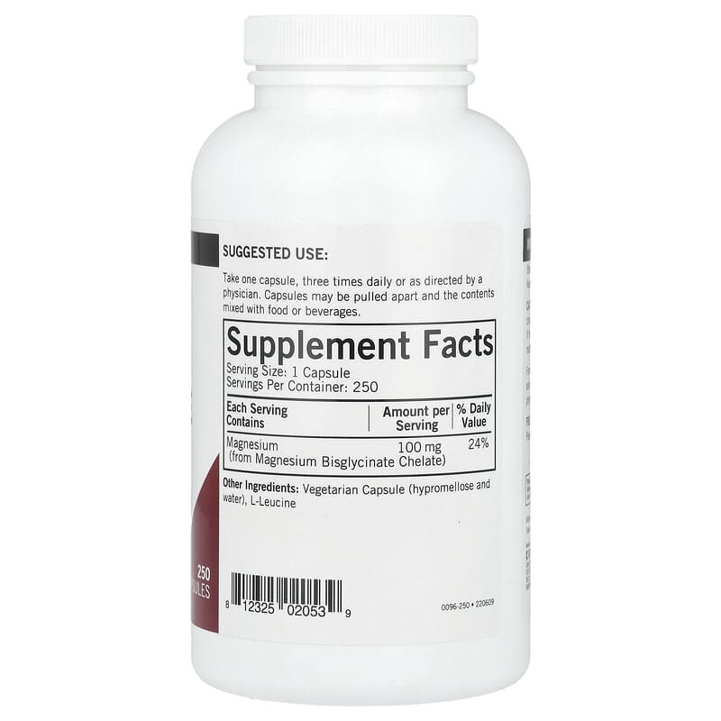 컬크맨랩 킬레이트 마그네슘 비스글리치세이트 100mg 250정 x 3병 - 상세 이미지 2