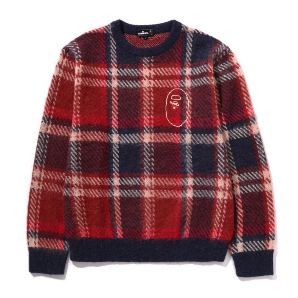 베이프 니트 CHECK SWEATER 7K80-120-302 - 메인 이미지