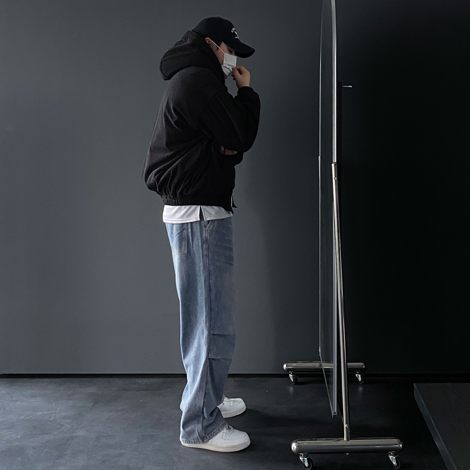 벌룬데님 흑청바지 통청바지 남자와이드청바지 이미지 7