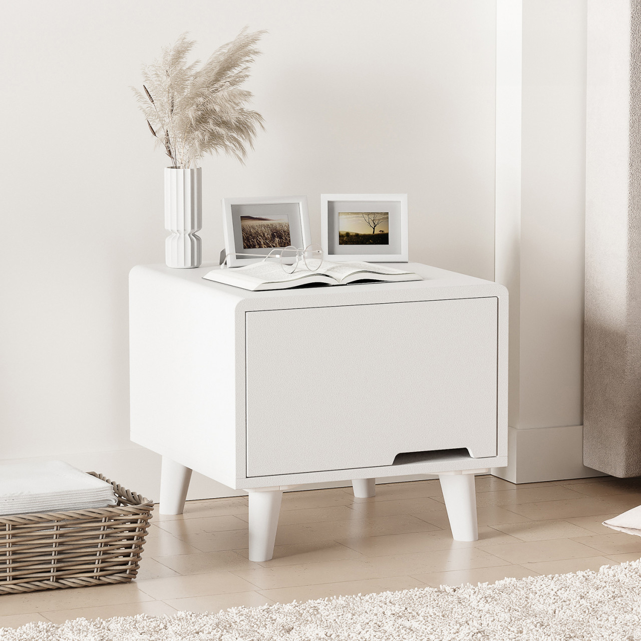 침대 사이드테이블 1단 거실협탁 쇼파 탁자 미니 소파 테이블 화분