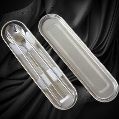 마이컬렉션 스텐 도시락 수저통 휴대용 수저 케이스 세트 무소음 성인용 어린이