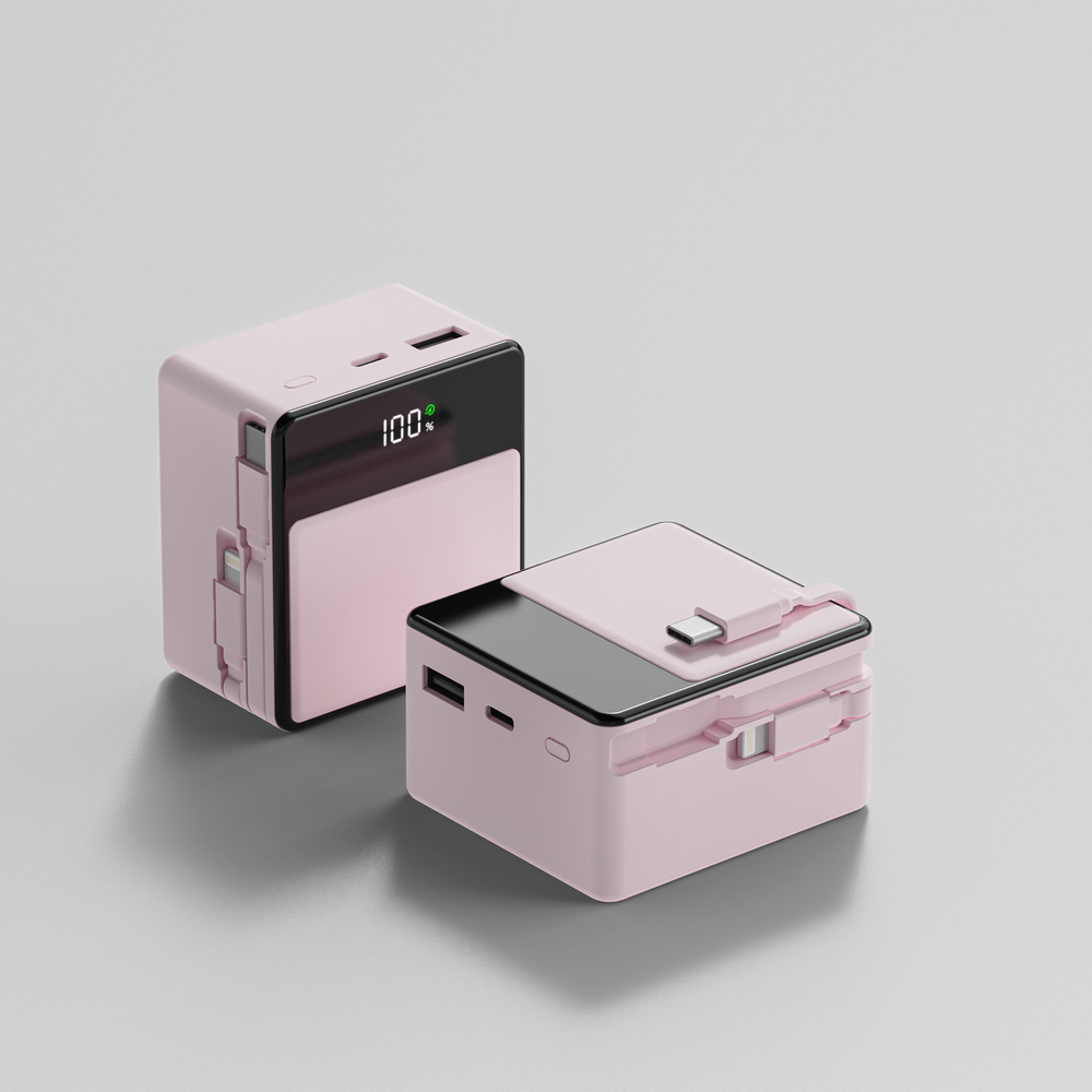 미니덕트 쿼드로 대용량 미니 보조배터리 PD 22.5W 고속충전 20000mAh, 매트 블랙 - 상세 이미지 4