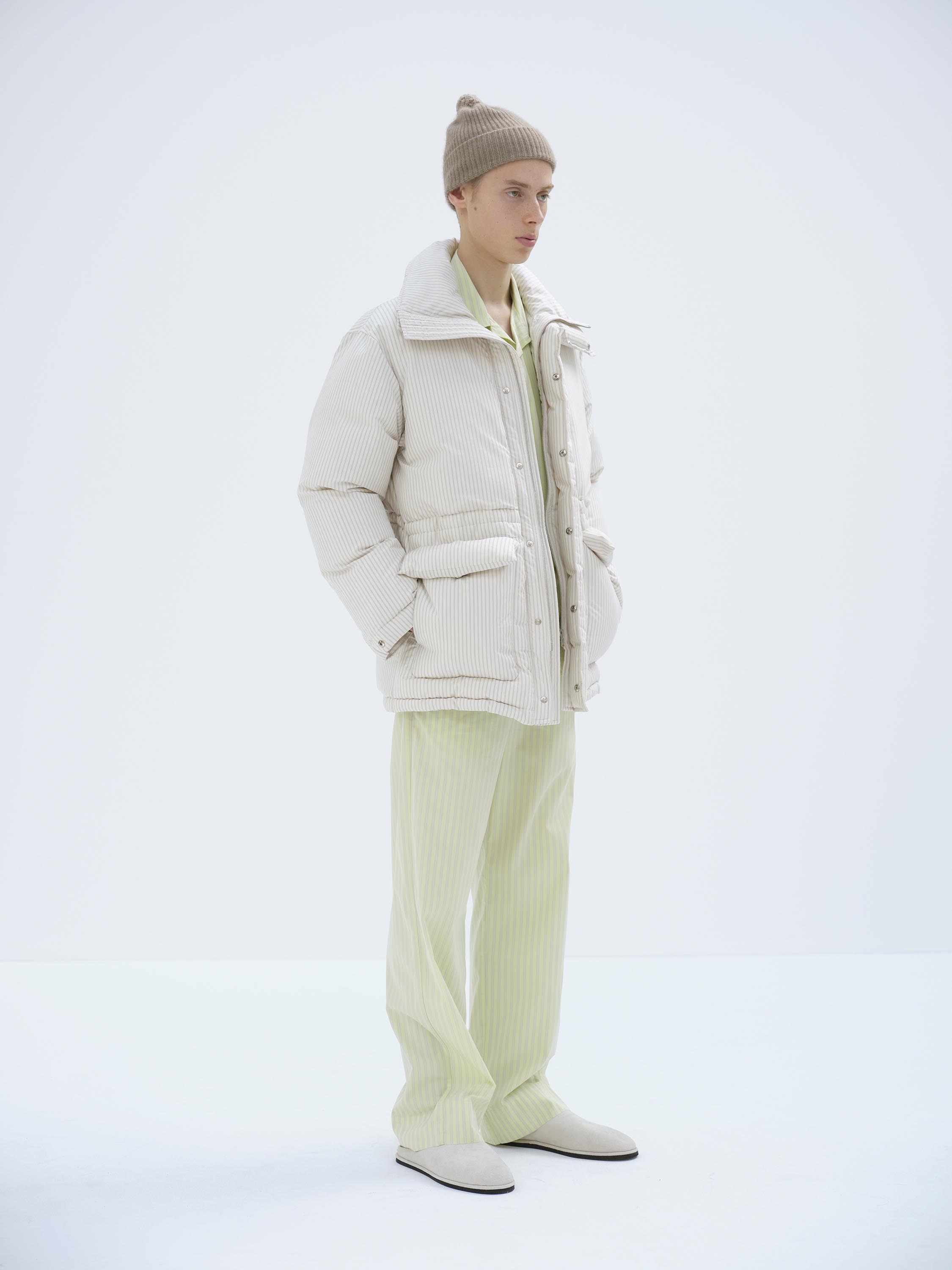 오라리 패딩 STRIPE DOWN JACKET - 상세 이미지 3