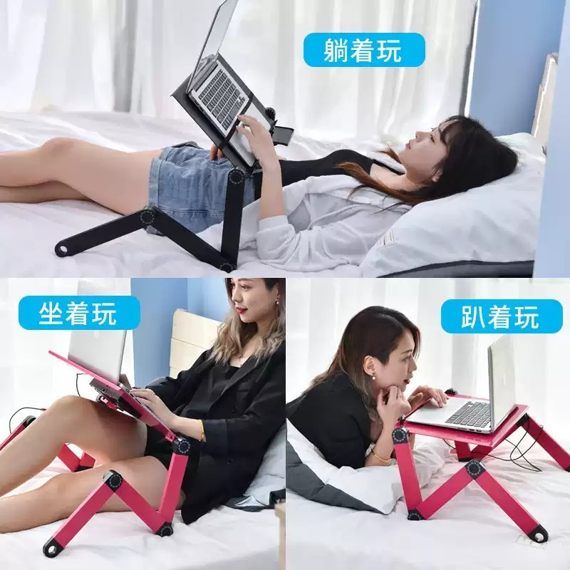 누워서노트북 맥북받침대 침대 받침 누워서공부 접이식 눕서대 받침대 독서대 테이블 - 상세 이미지 5