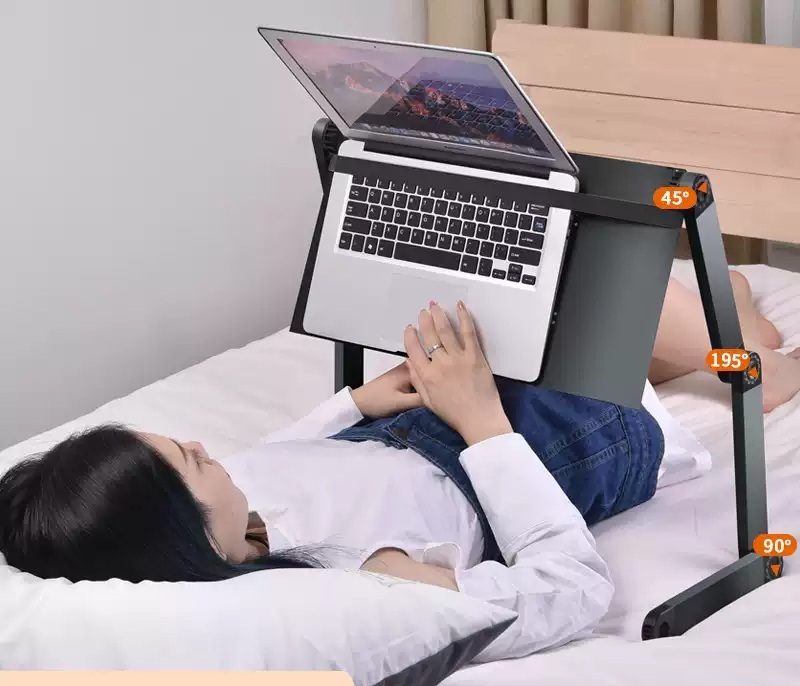 누워서노트북 맥북받침대 침대 받침 누워서공부 접이식 눕서대 받침대 독서대 테이블 - 상품 이미지