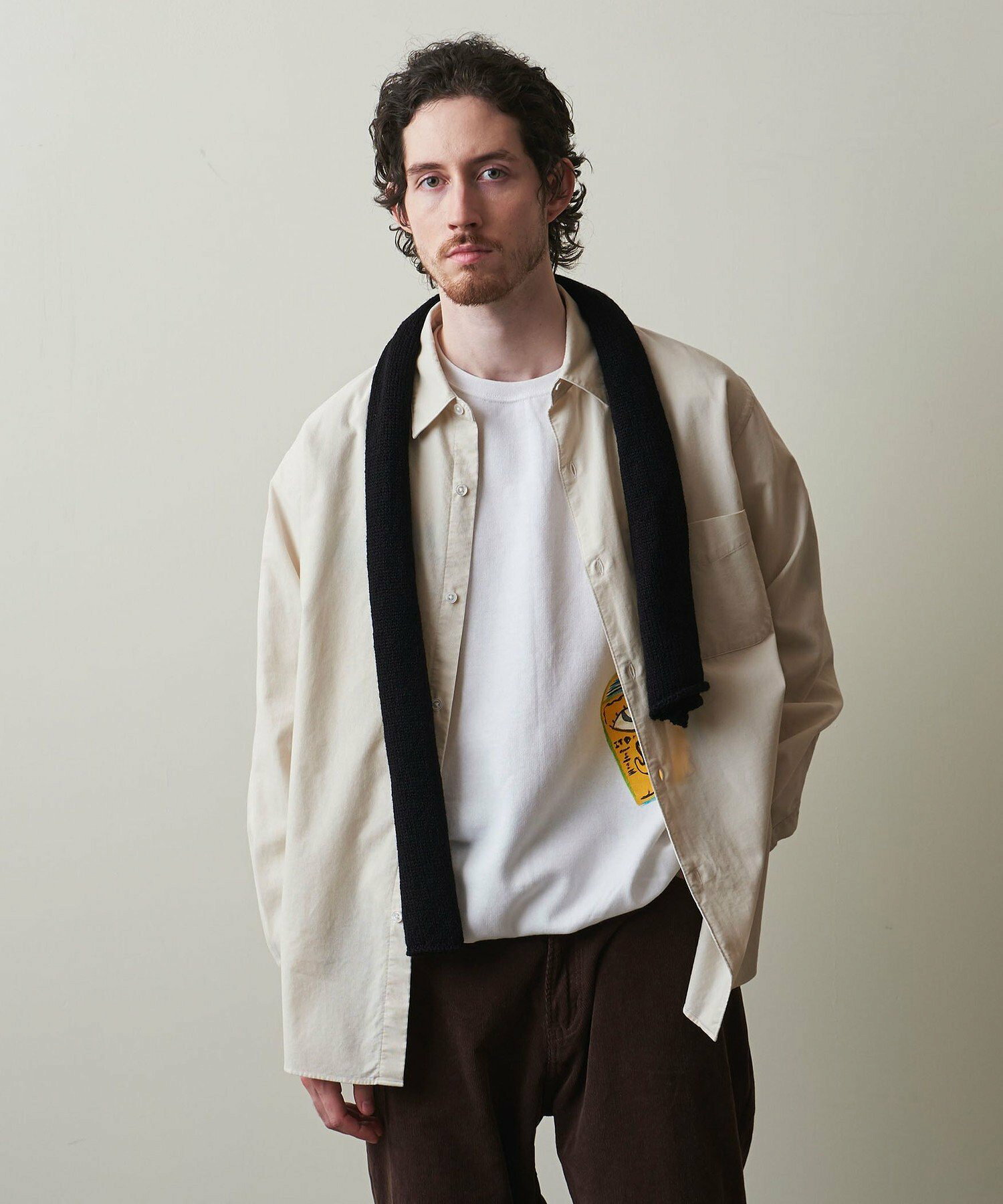 스티븐알란 Steven Alan 마이크로 코듀로이 레귤러카라 셔츠 LOOSE 2컬러 - 상품 이미지