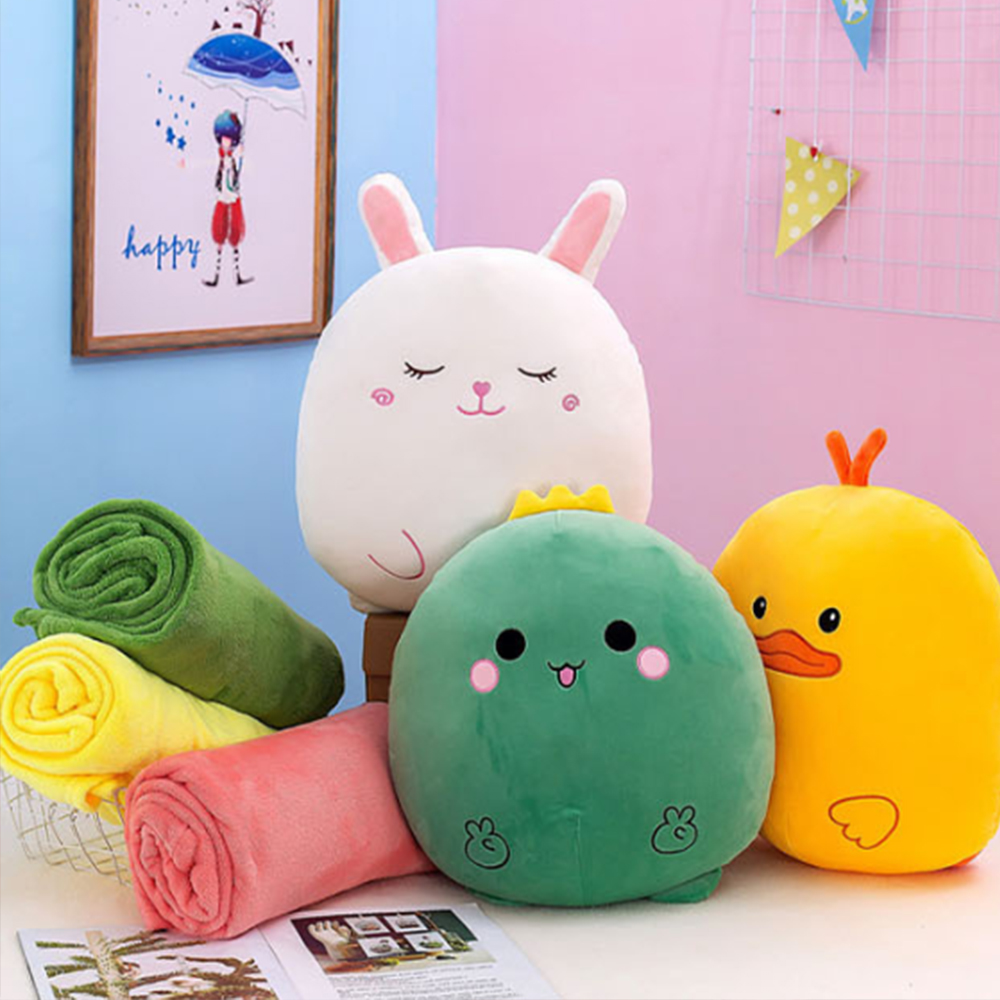 캐릭터 담요 이불 극세사 소파 무릎 따뜻한 동물 겨울 귀여운 거실 휴대용 사무실 학생 - 상품 이미지