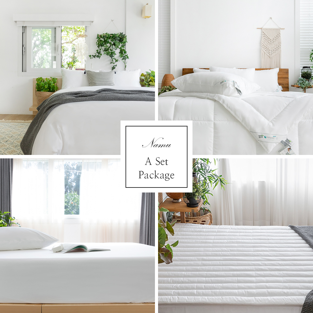 호텔침구 맞춤 풀 패키지 A SET 이불 매트리스 베개 커버 이불 베개 솜 단면패드