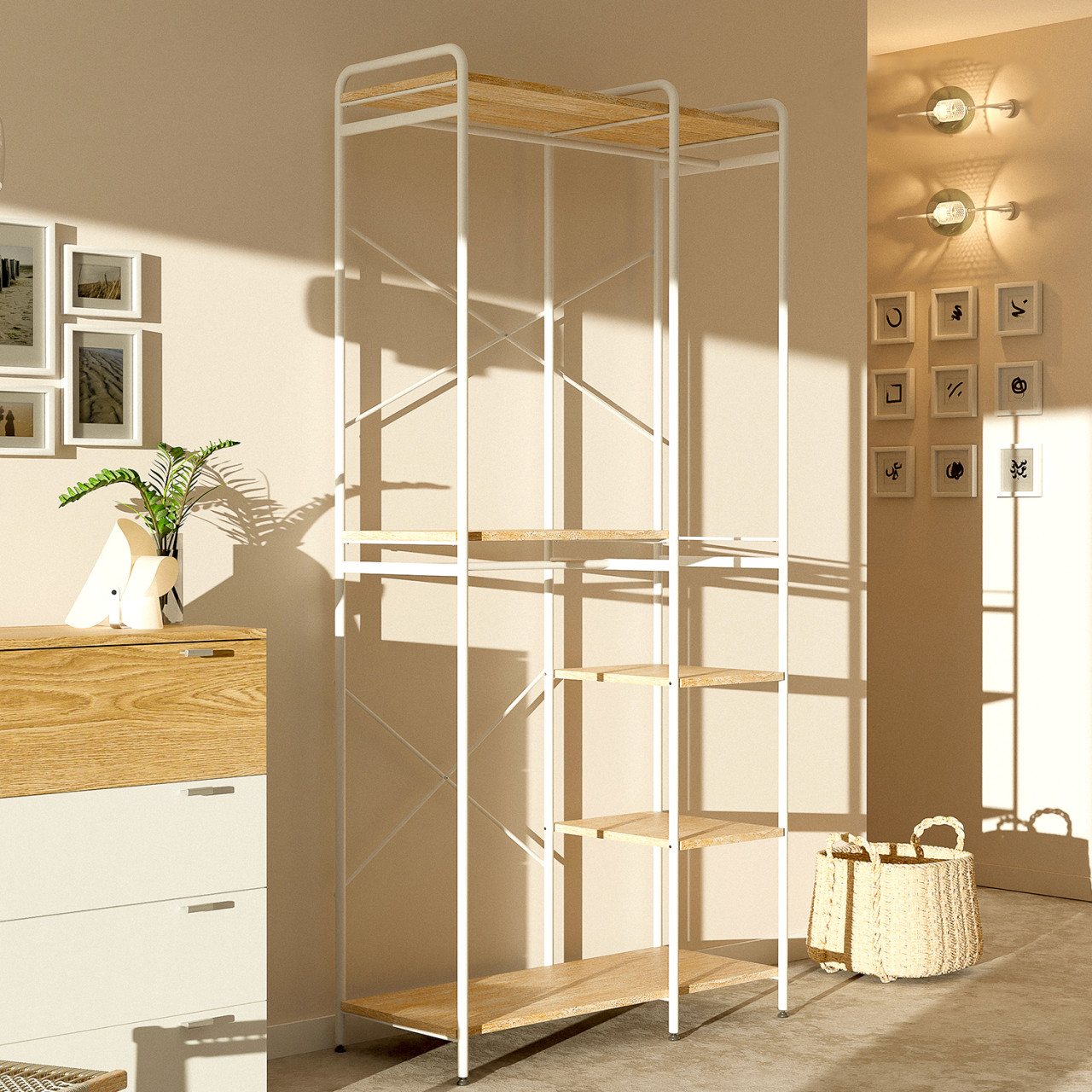 시스템행거 조립식 선반 행거 900 드레스룸 행거 비키니 옷장