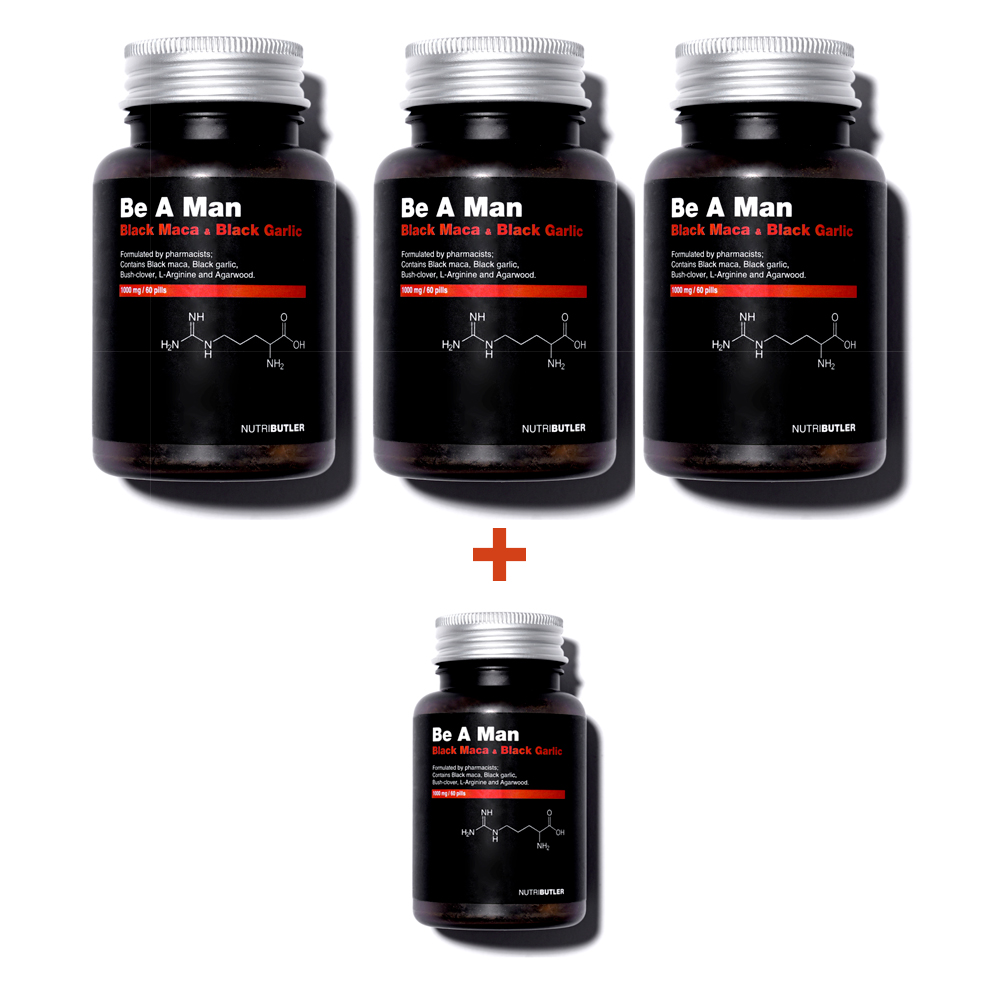 [3+1] 4개월분 비어맨 페루 블랙마카 침향 흑마늘 아르기닌 야관문 정 스테미너 갱년기 남성 활력제