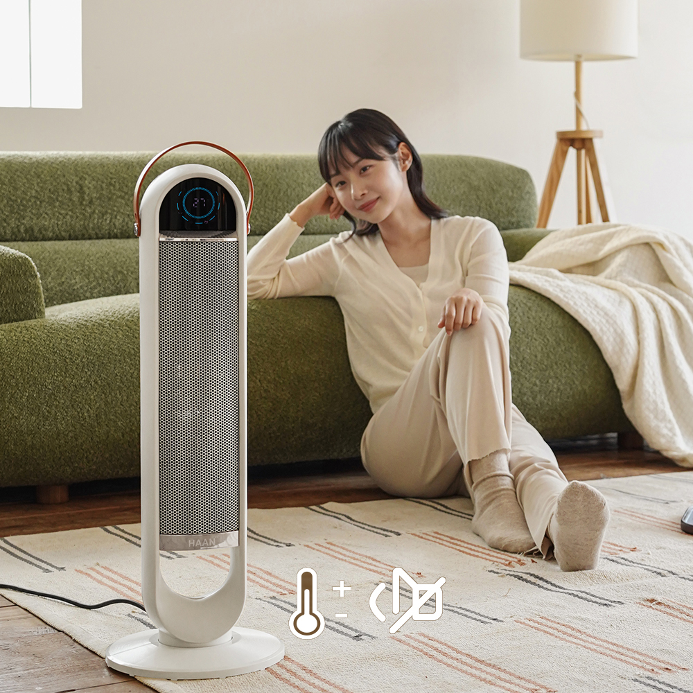 한경희 PTC 타워형 가정용 사무실 리모컨 온풍기 고속히팅