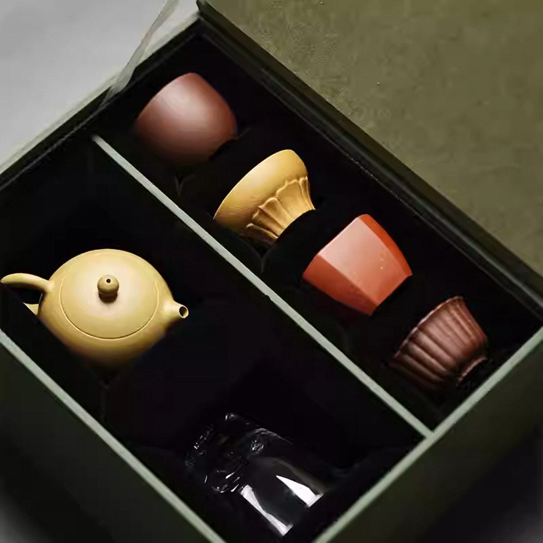 [자사호] 더큰솔 다채로운 이싱 원광 고급 서시호 자사호 숙우 찻잔 선물 세트