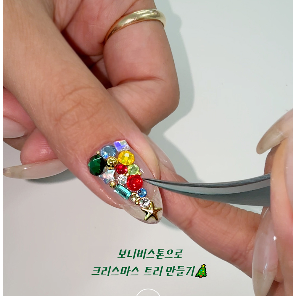 보니비 라인스톤 컬러 미니 믹스 네일스톤 (약100개입) 이미지 7