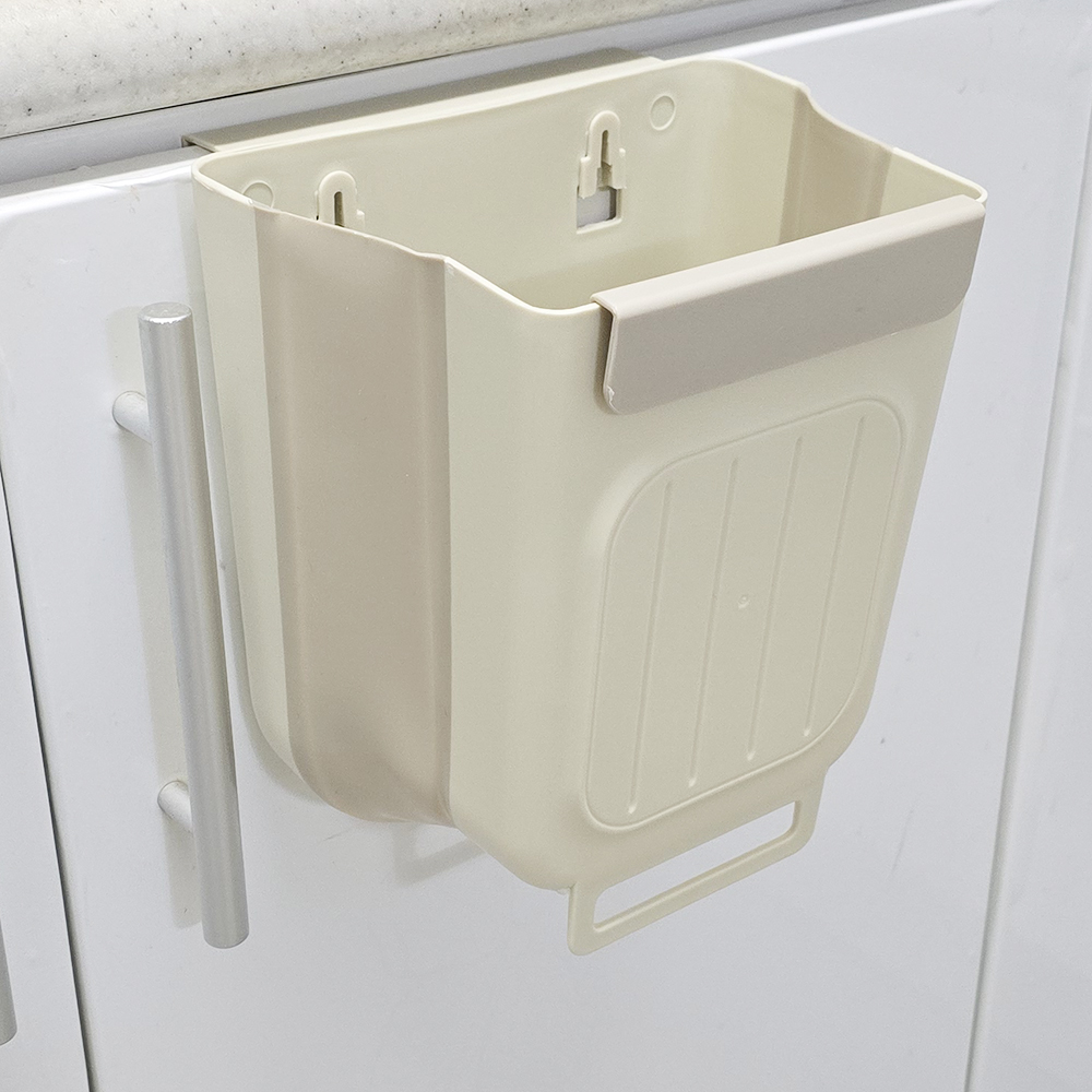 싱크대 걸이형 주방 쓰레기통 걸이 휴지통 쓰레기통 접이식