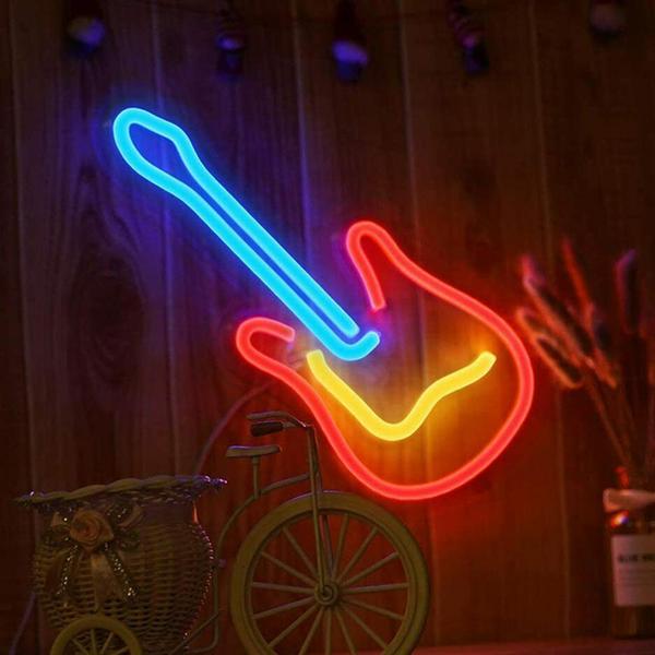 3D 네온 기타 LED 조명 사인 장식 아트 홈 집 락 바 펍 호텔 : 디클릭