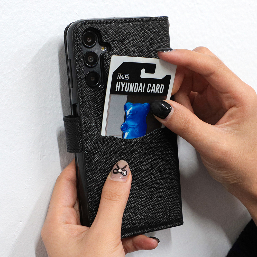 갤럭시S24FE 케이스 지갑형 가죽 카드수납