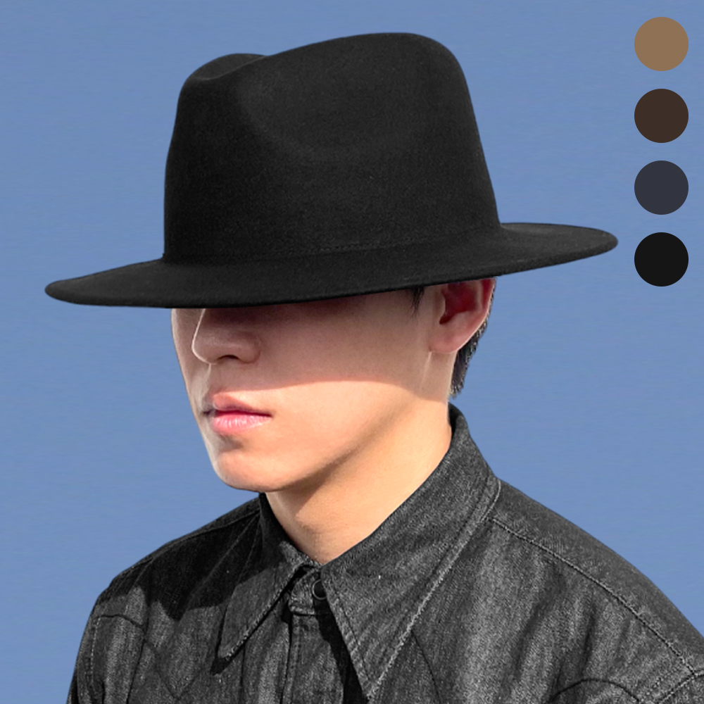 60cm 빅사이즈 클래식 울 페도라 대두 중절모 남자 여자 모자 - 상품 이미지